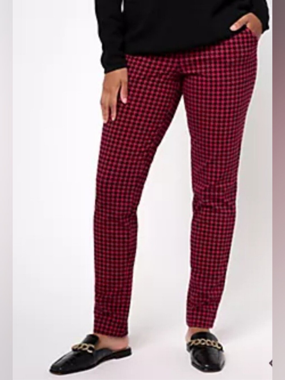 Duo Stretch Any Day Slim Straight Pant Houndstooth New XL